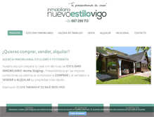 Tablet Screenshot of inmobiliarianuevoestilovigo.com